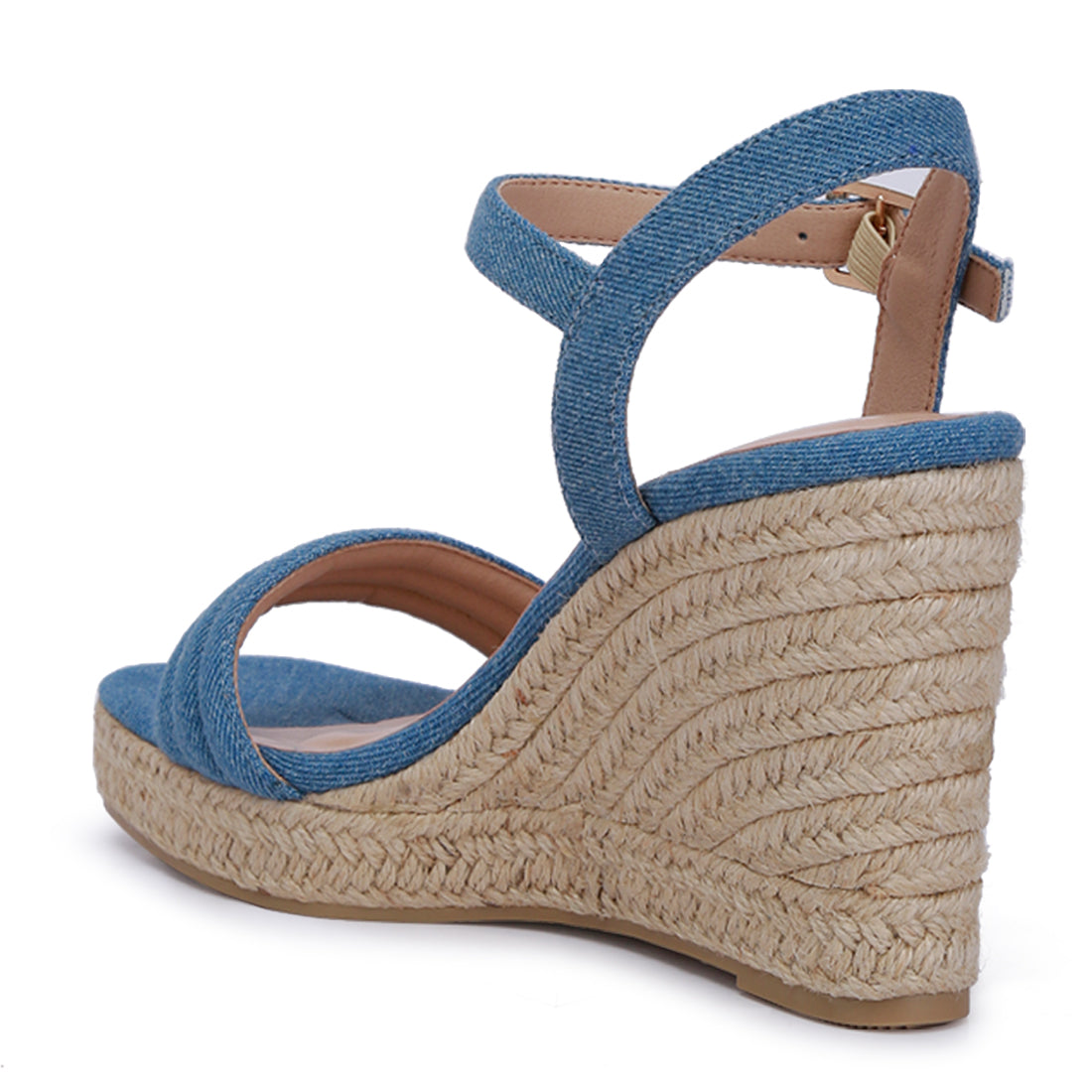 espadrilles high wedge sandals#color_blue