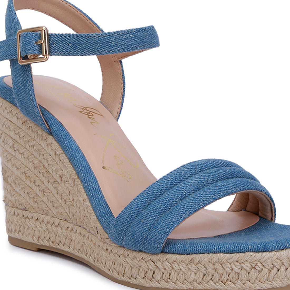 espadrilles high wedge sandals#color_blue