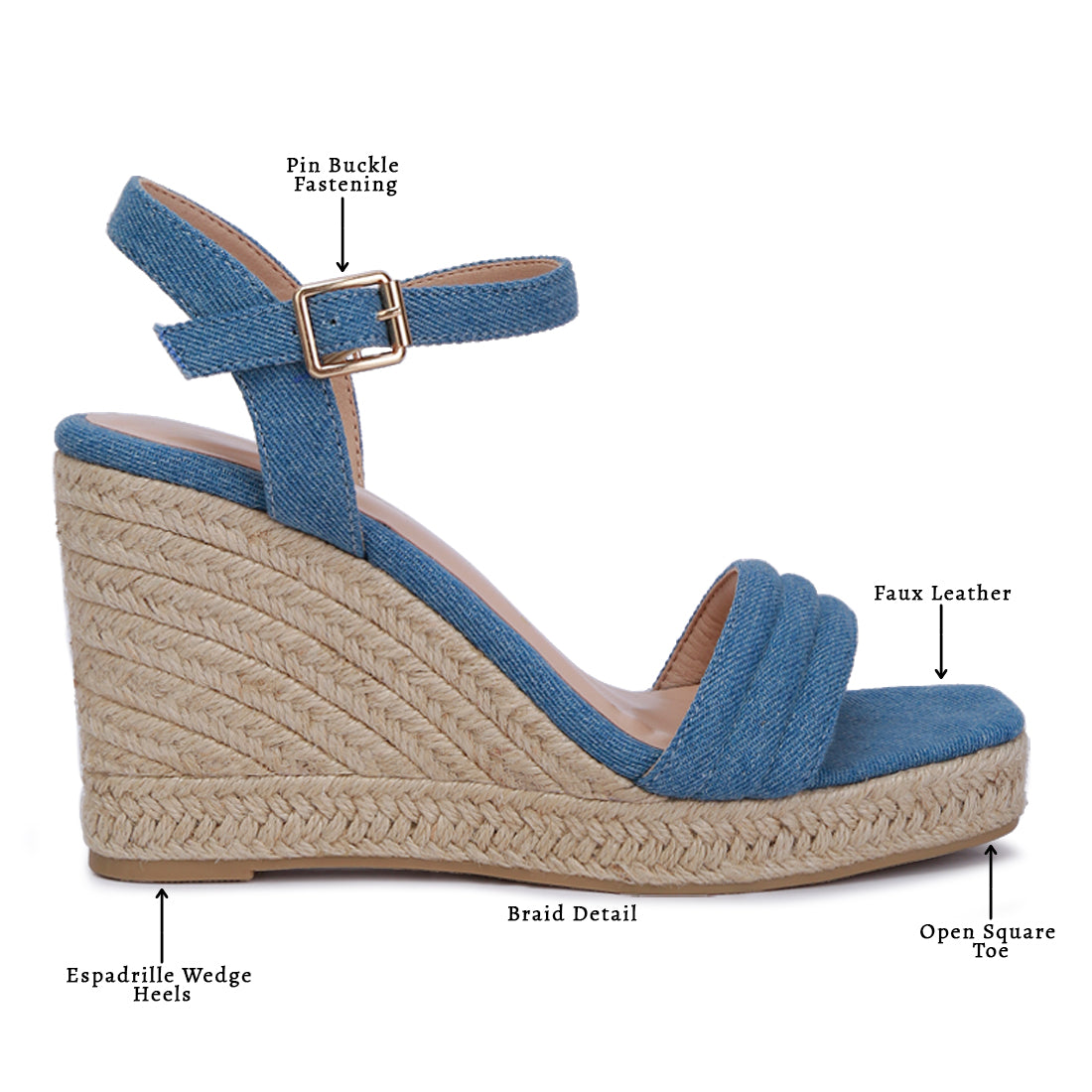 espadrilles high wedge sandals#color_blue