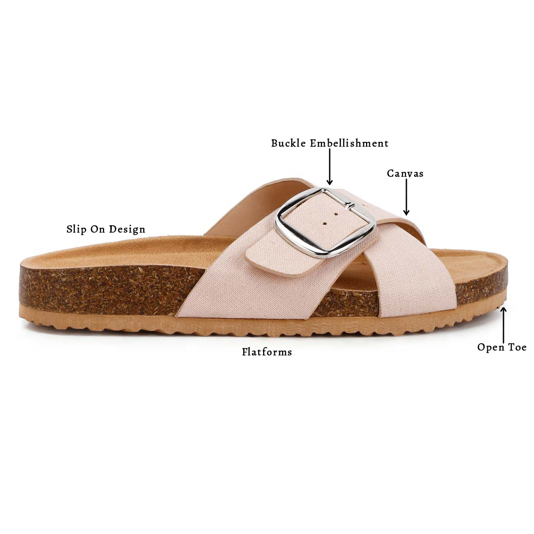 buckle slip on sandals#color_beige