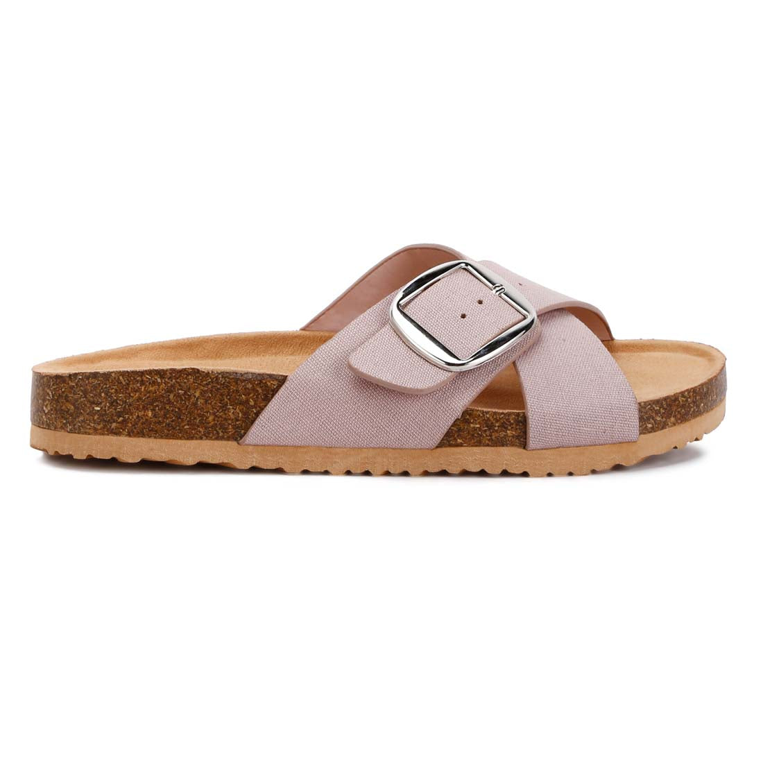buckle slip on sandals#color_taupe