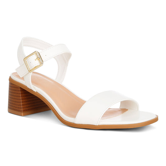 Stacked Heel Sandals