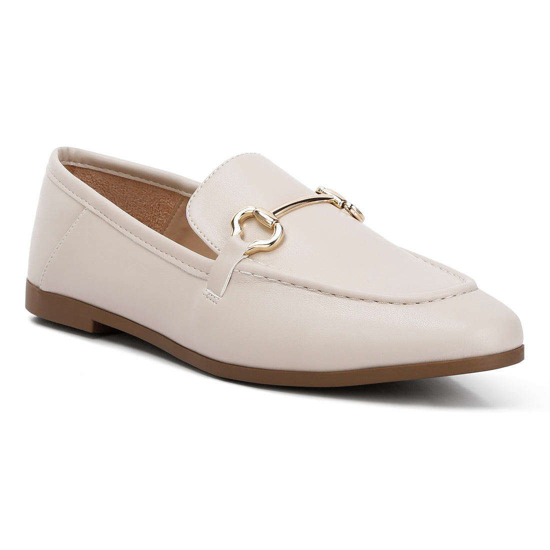 horsebit embellished loafers#color_off-white