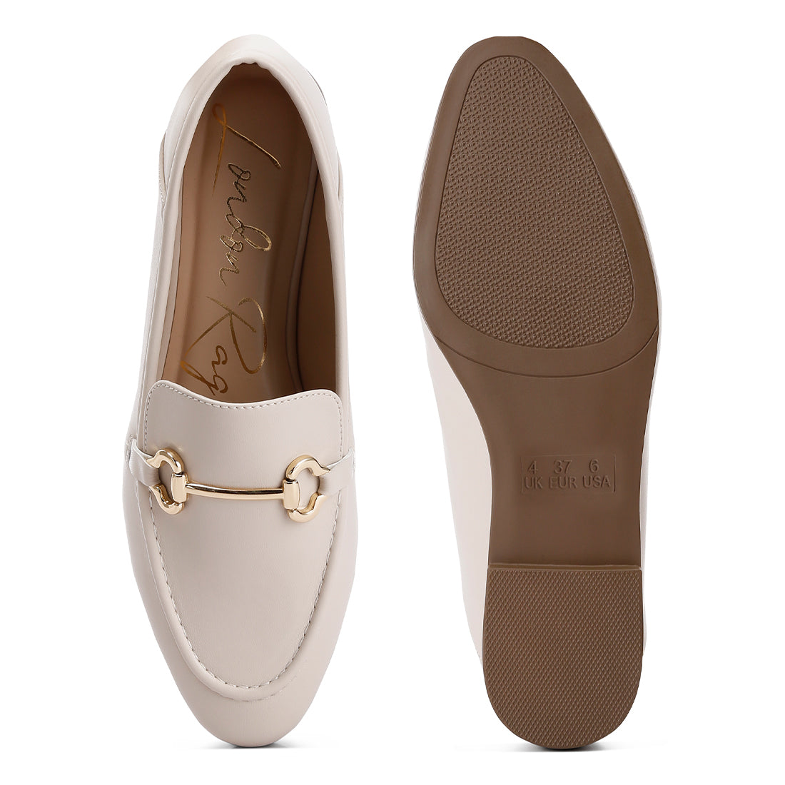 horsebit embellished loafers#color_off-white