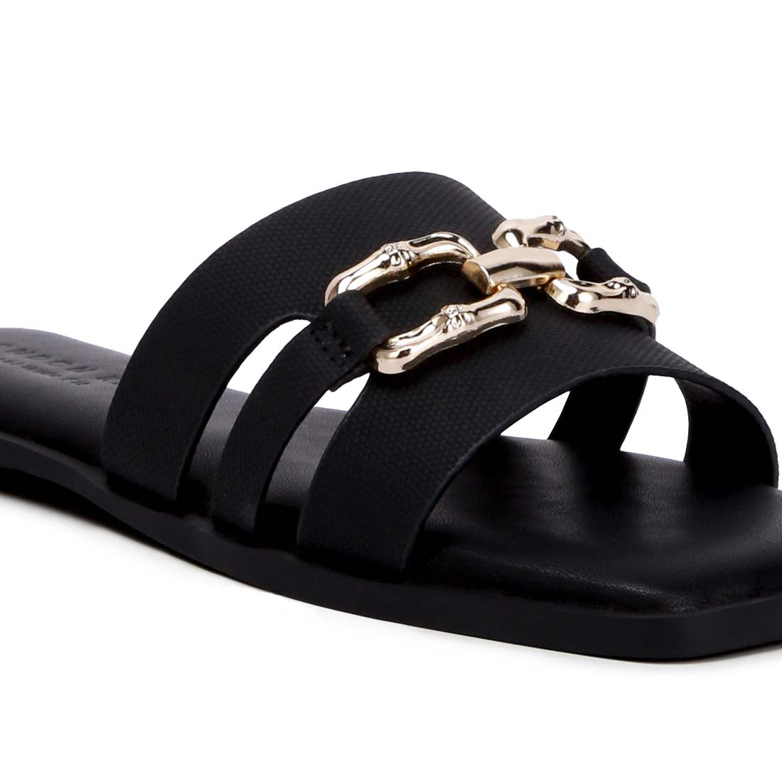 horsebit embellished flats#color_black