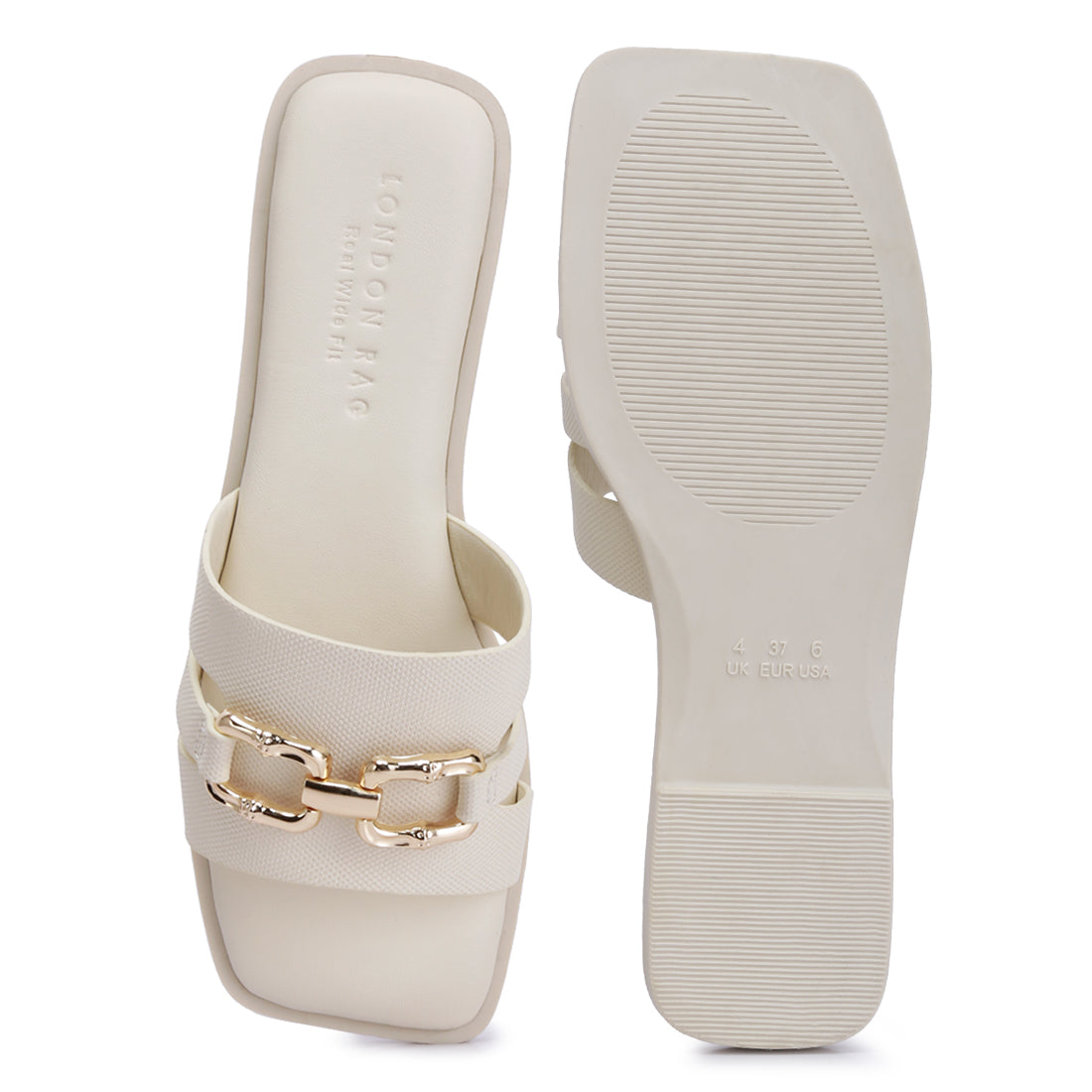 horsebit embellished flats#color_off-white