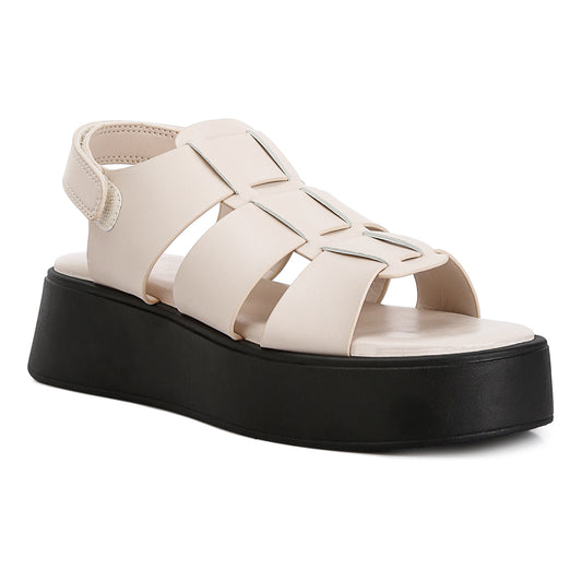 velcro gladiator sandals#color_beige