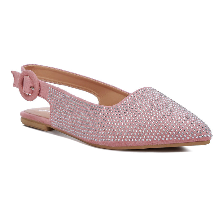 rhinestones embellished mules#color_pink