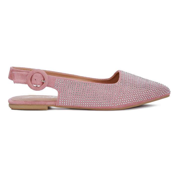 rhinestones embellished mules#color_pink