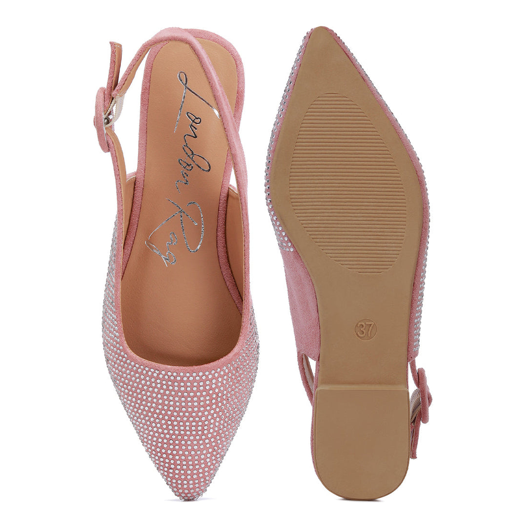 rhinestones embellished mules#color_pink