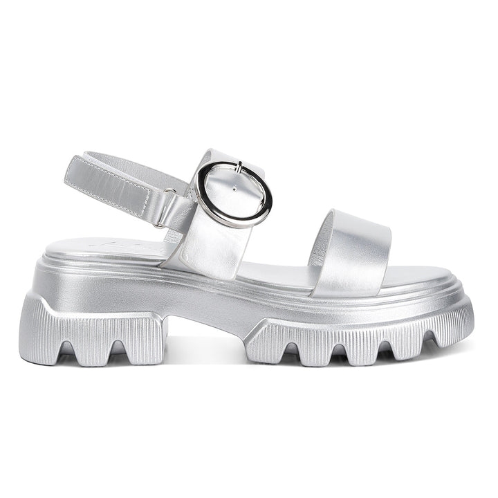 metallic chunky sandals#color_silver