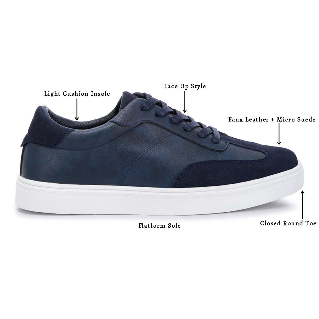 panelling detailed lace-up sneakers#color_navy