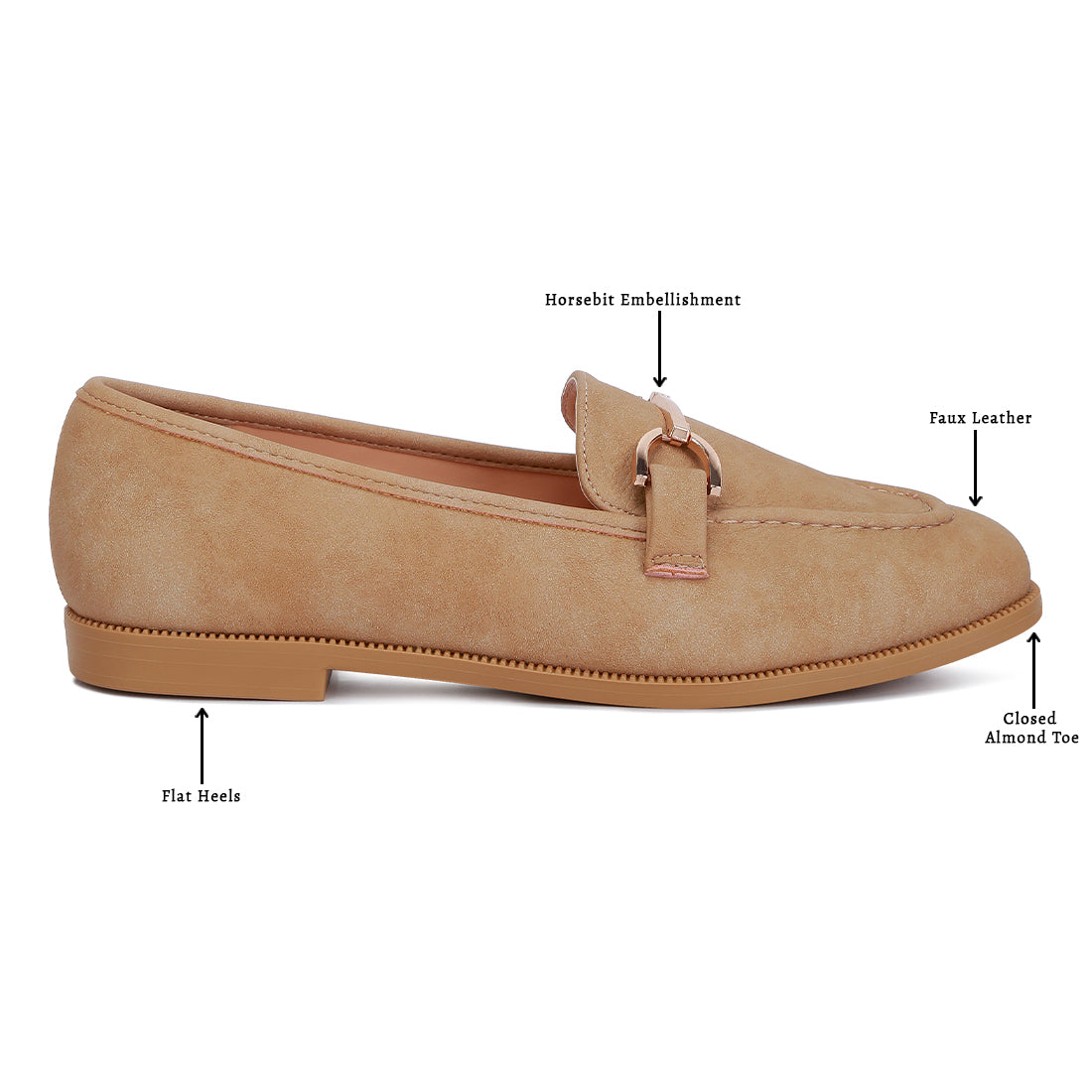 horsebit flat loafers#color_beige