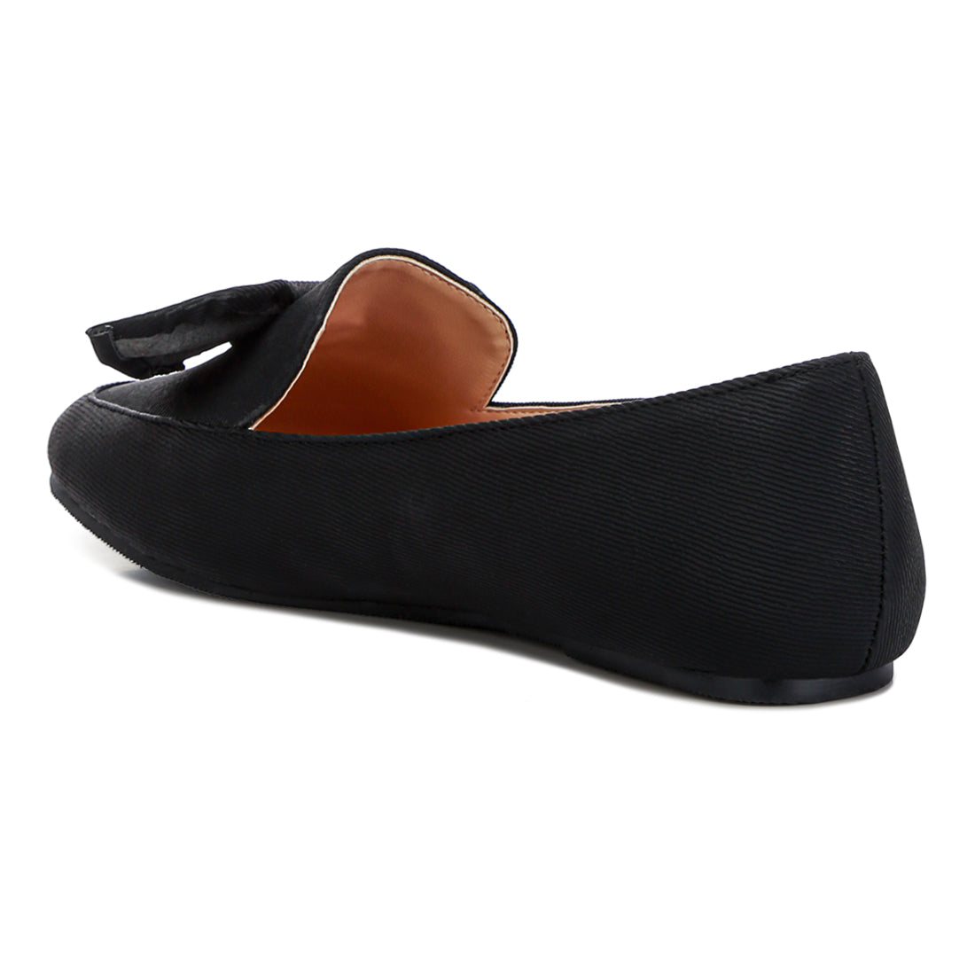 bow embellished loafers#color_black