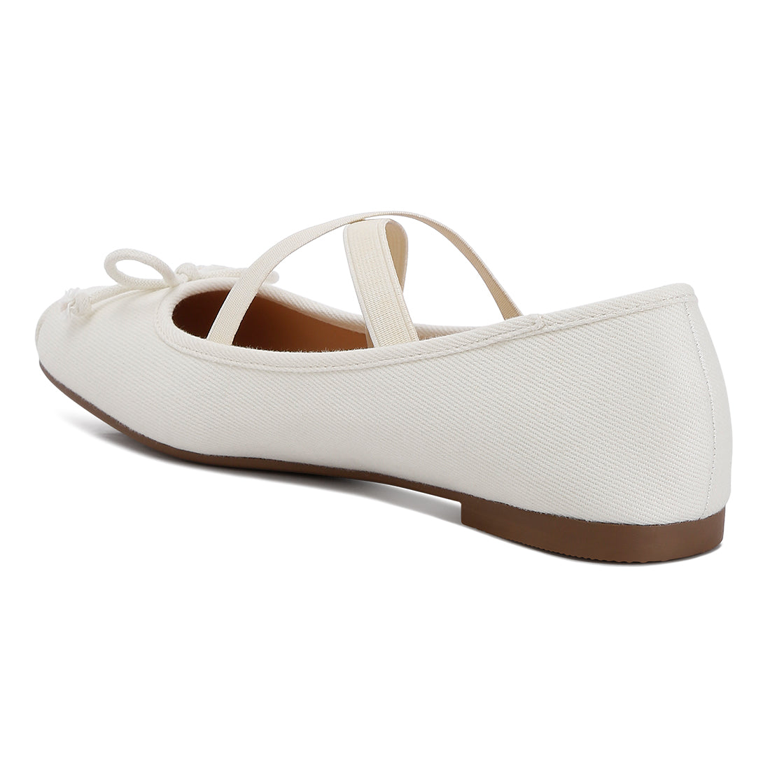 criss cross strap ballet flats#color_beige