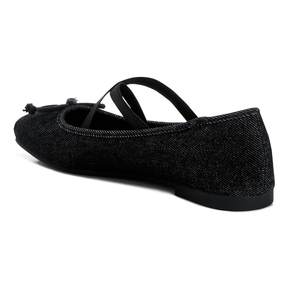 criss cross strap ballet flats#color_black