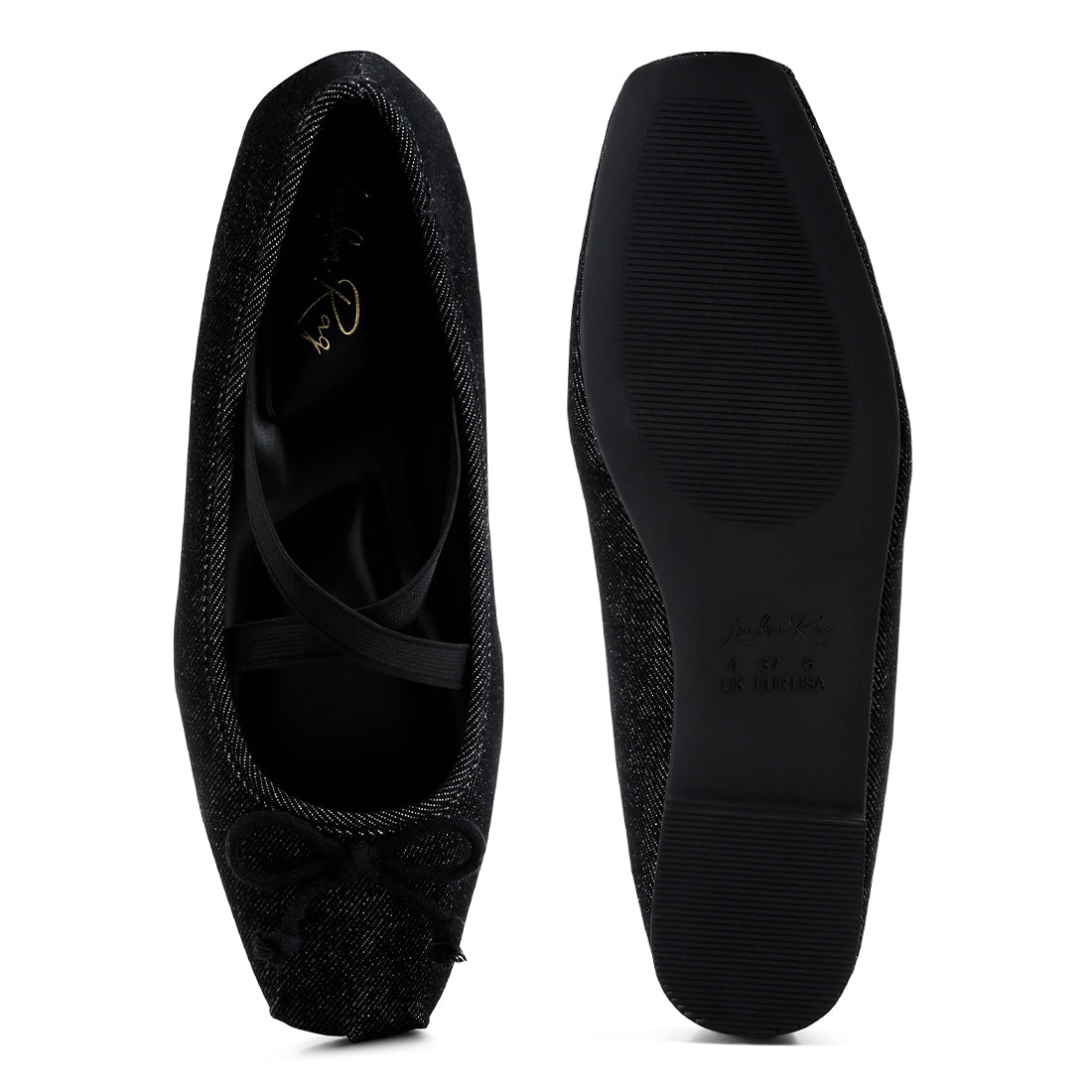criss cross strap ballet flats#color_black