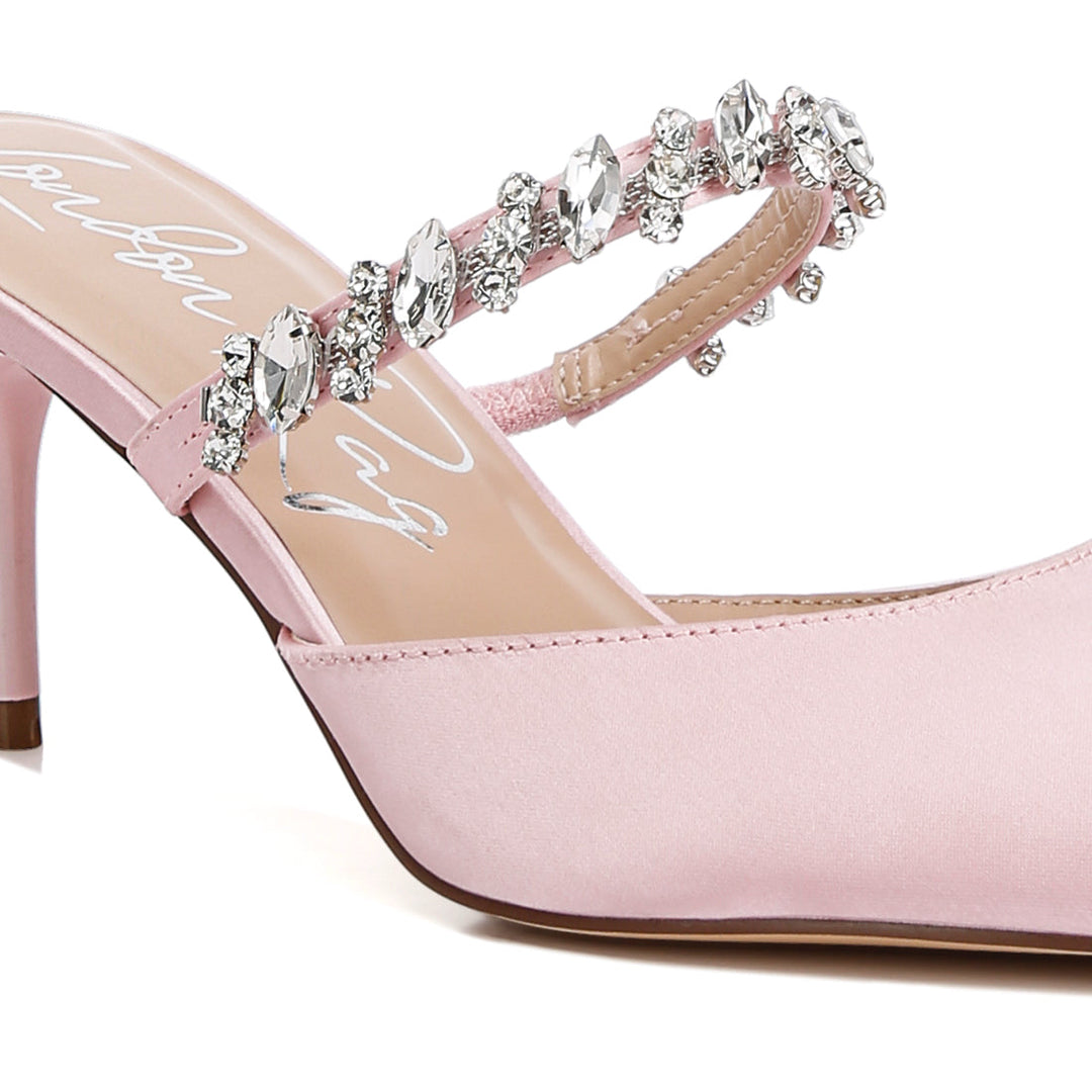 diamante stiletto mules sandals#color_blush