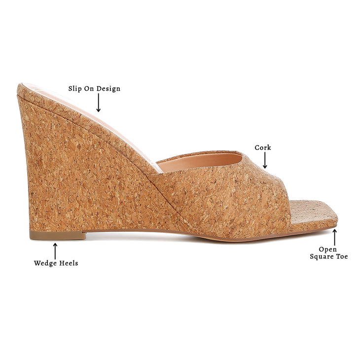 Cork Wedge Sandals