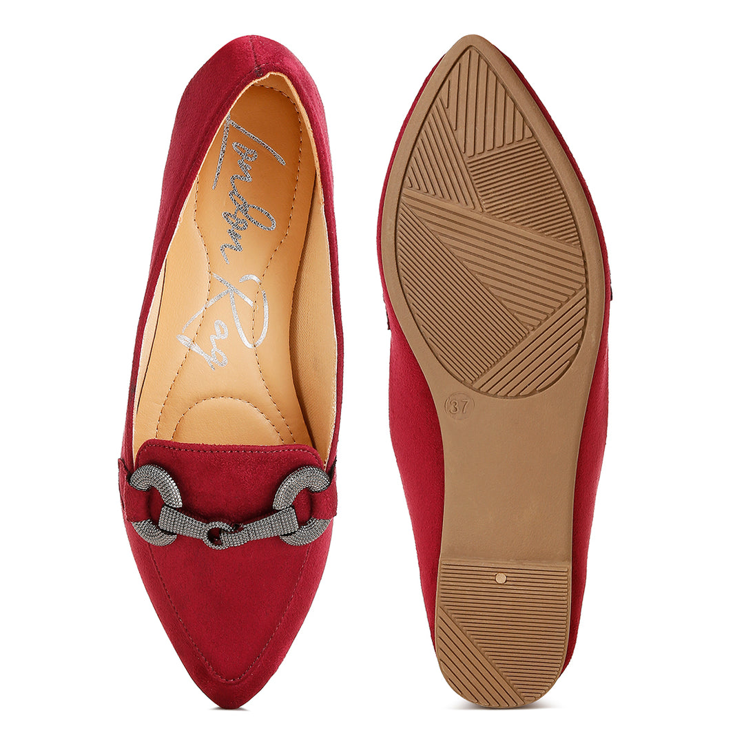 horsebit detail flexible loafers#color_burgundy