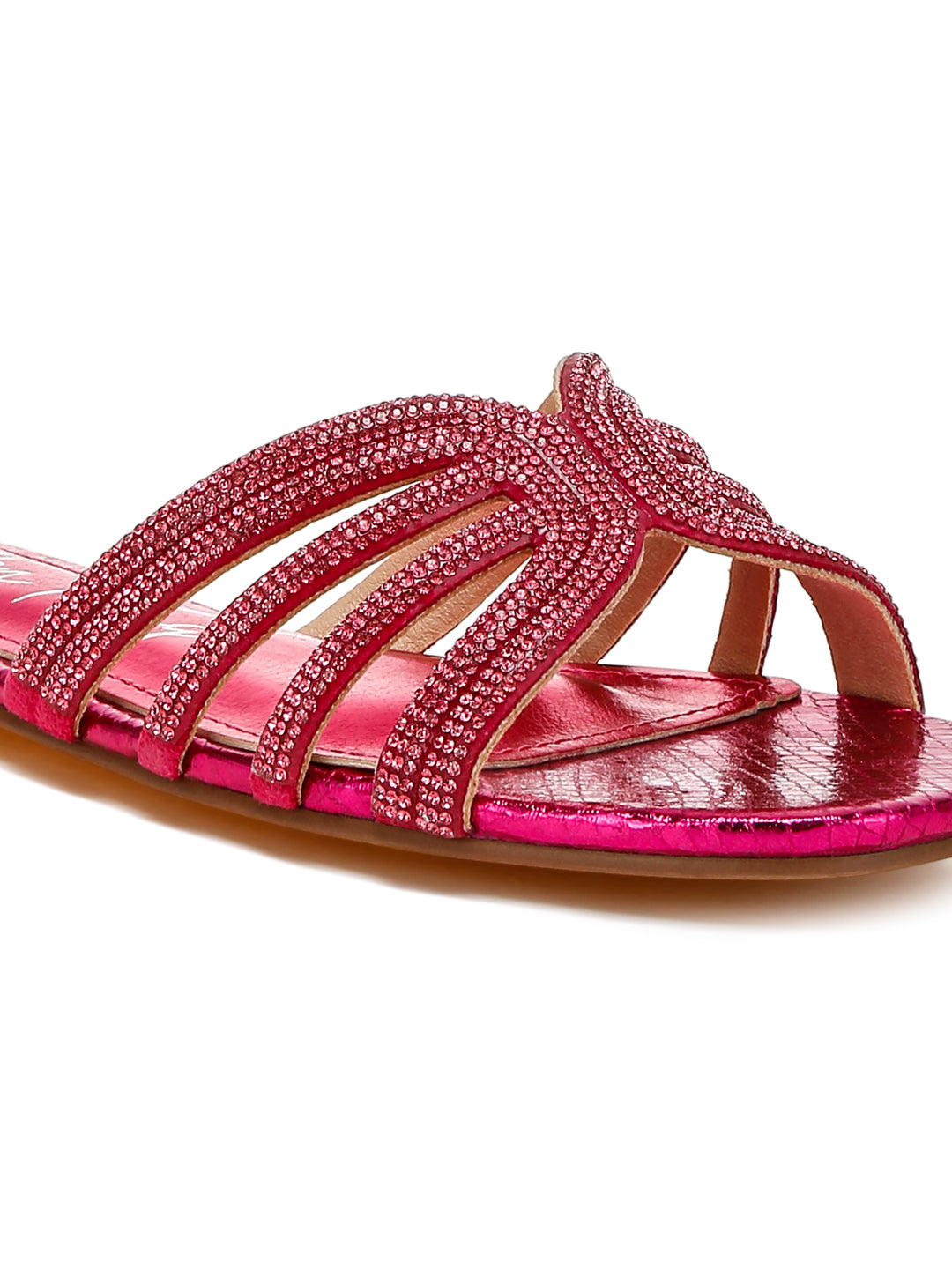 rhinestone cut out flats#color_fuchsia