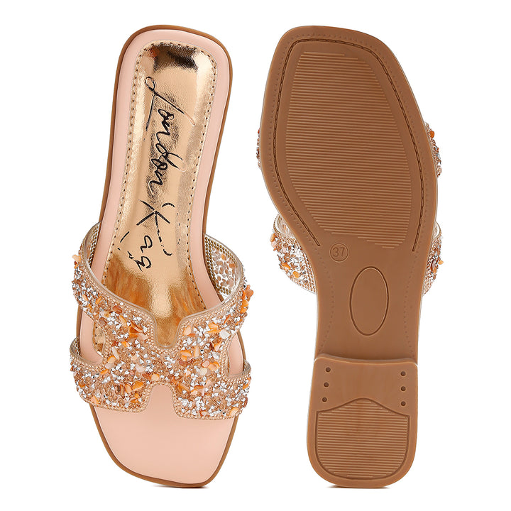 rhinestone detail cut-out flats#color_pink