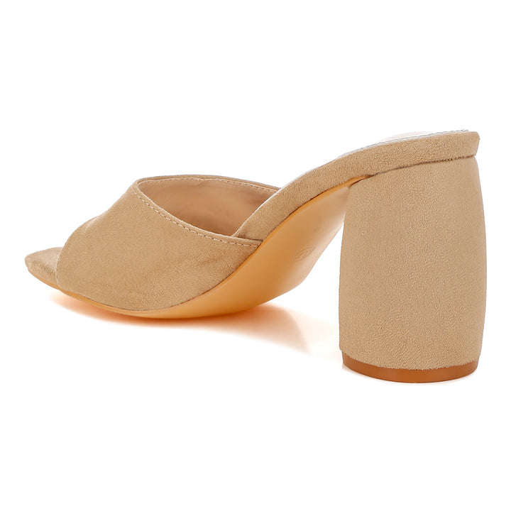 round heel micro suede sandals#color_beige