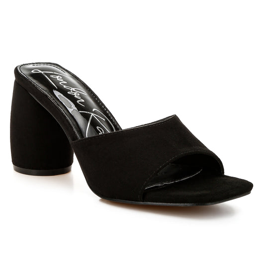 round heel micro suede sandals#color_black