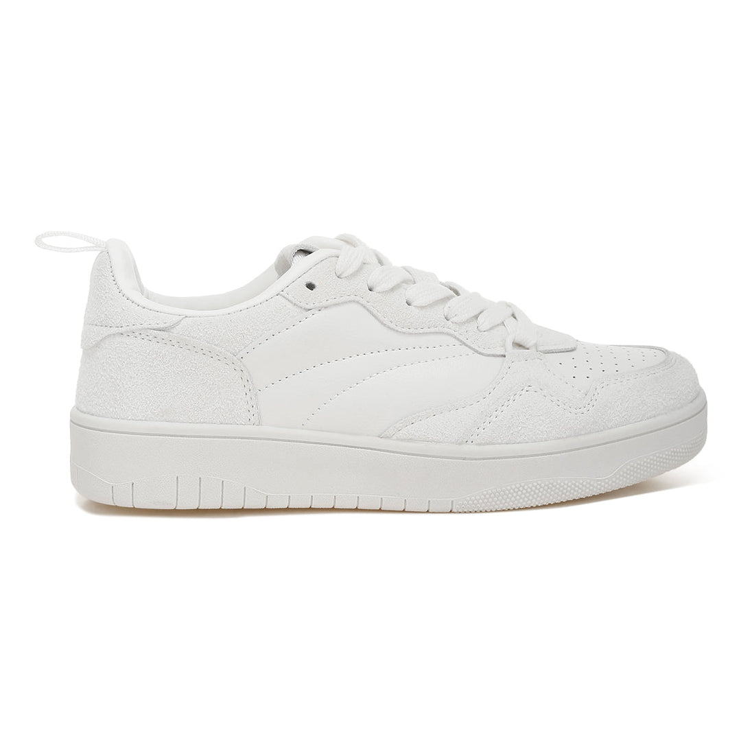 faux leather casual sneakers#color_white