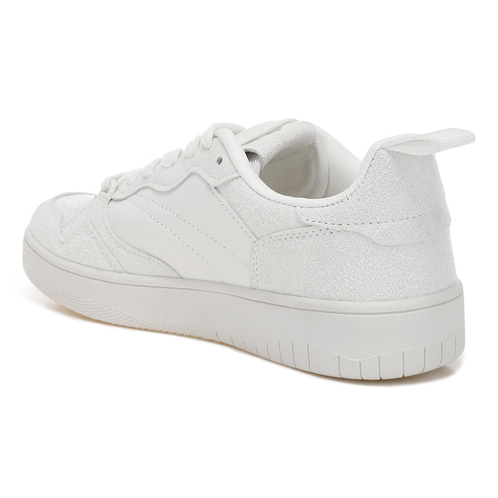 faux leather casual sneakers#color_white