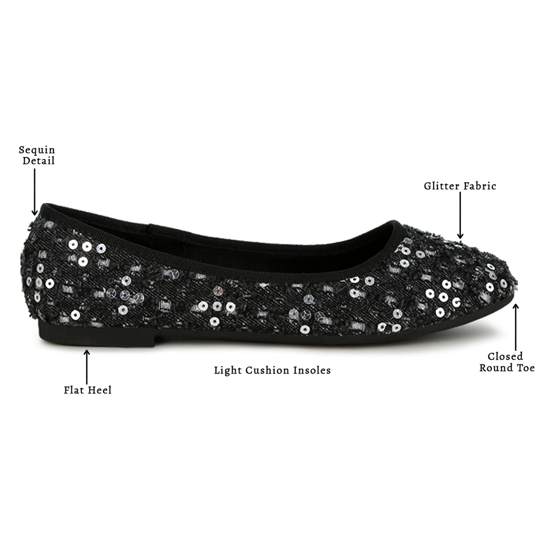 sequin ballet flats#color_black