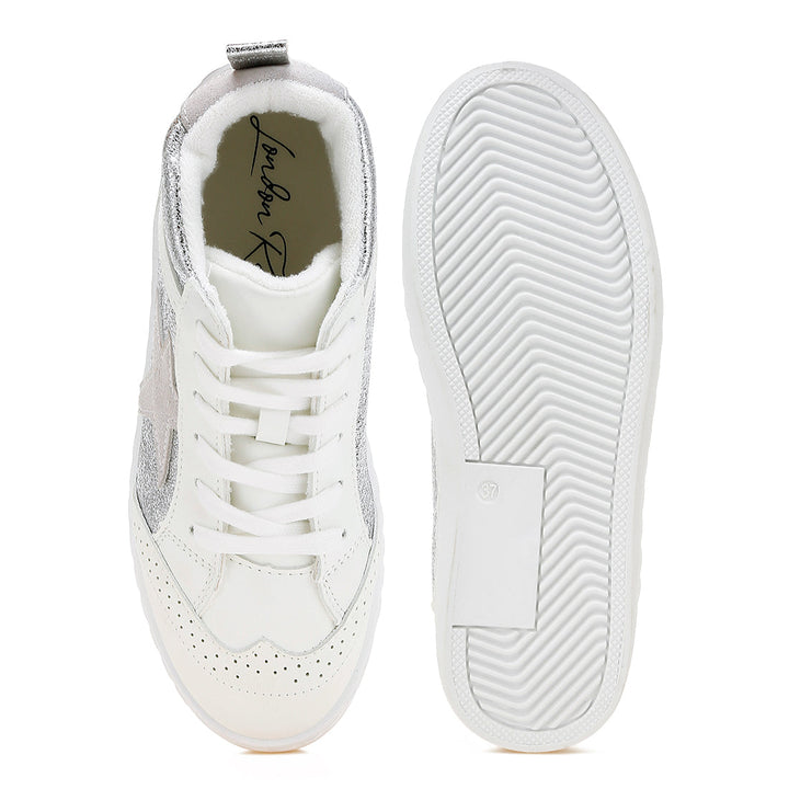 star high ankle sneakers#color_silver