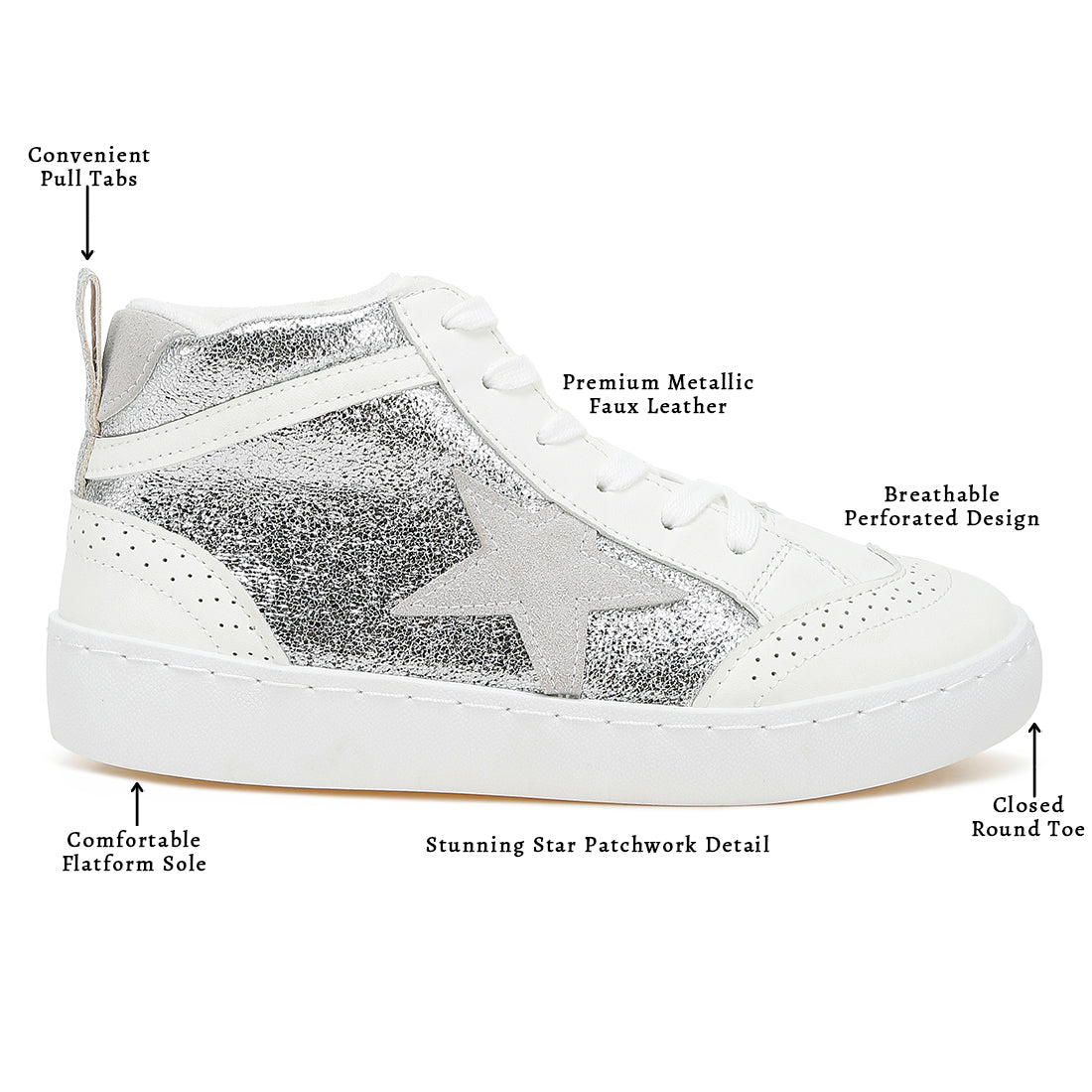 star high ankle sneakers#color_silver