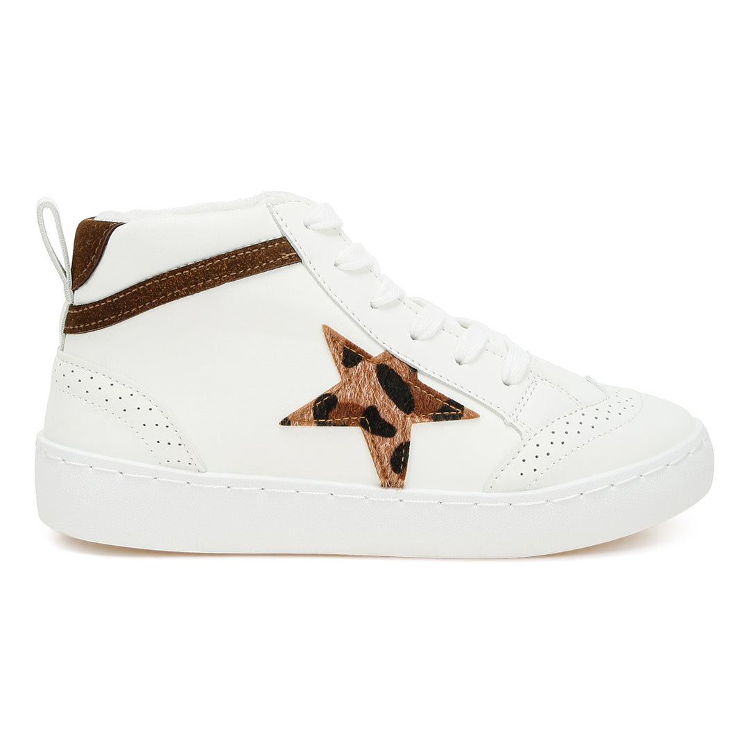 Star High Ankle Sneakers#color_white