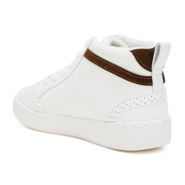 Star High Ankle Sneakers#color_white