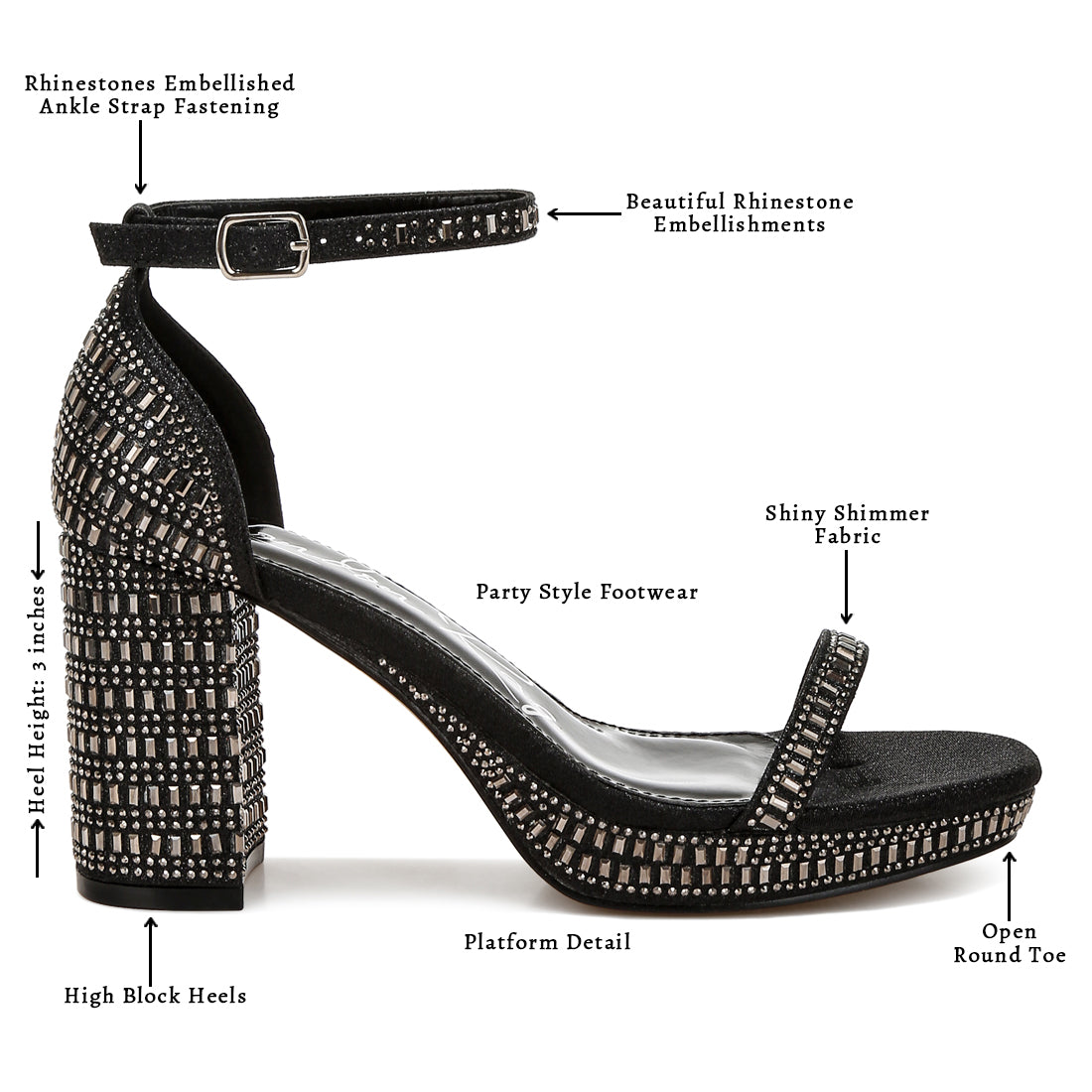 rhinestones embellished block sandals#color_black