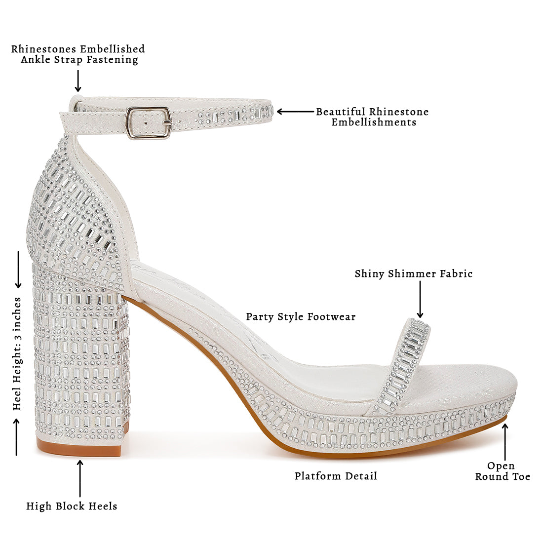 rhinestones embellished block sandals#color_white