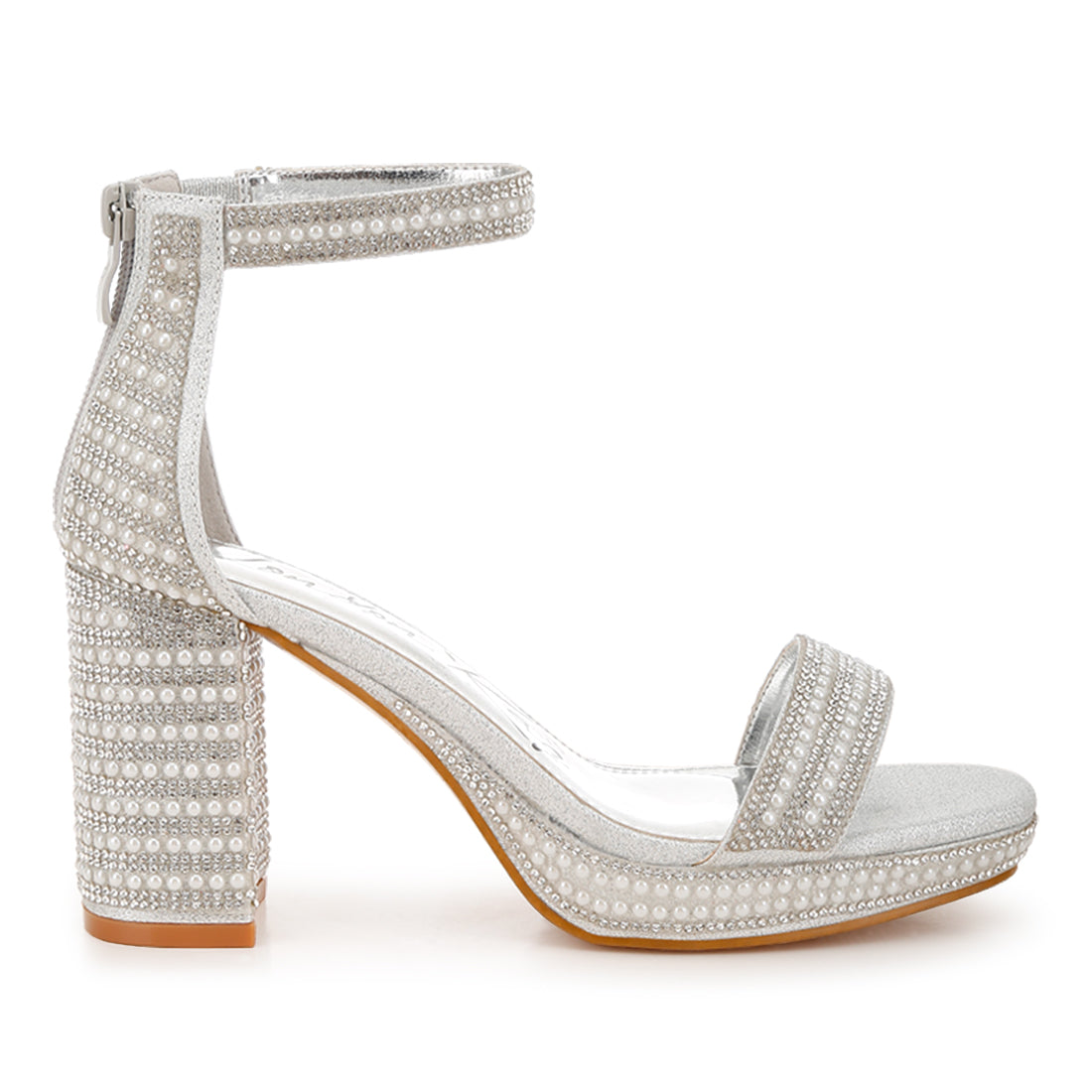 rhinestones and pearl embellished sandals#color_silver