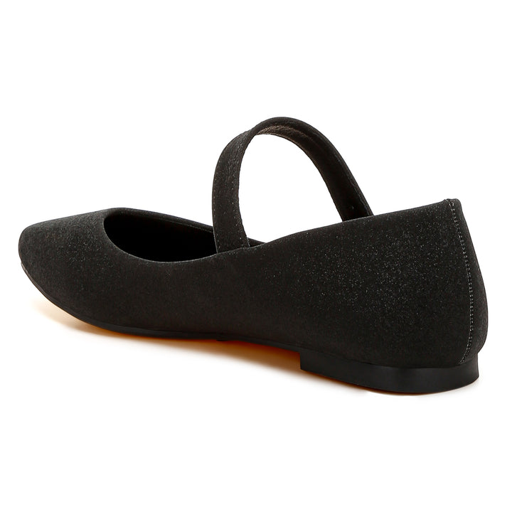 glitter pin buckle ballerinas#color_black