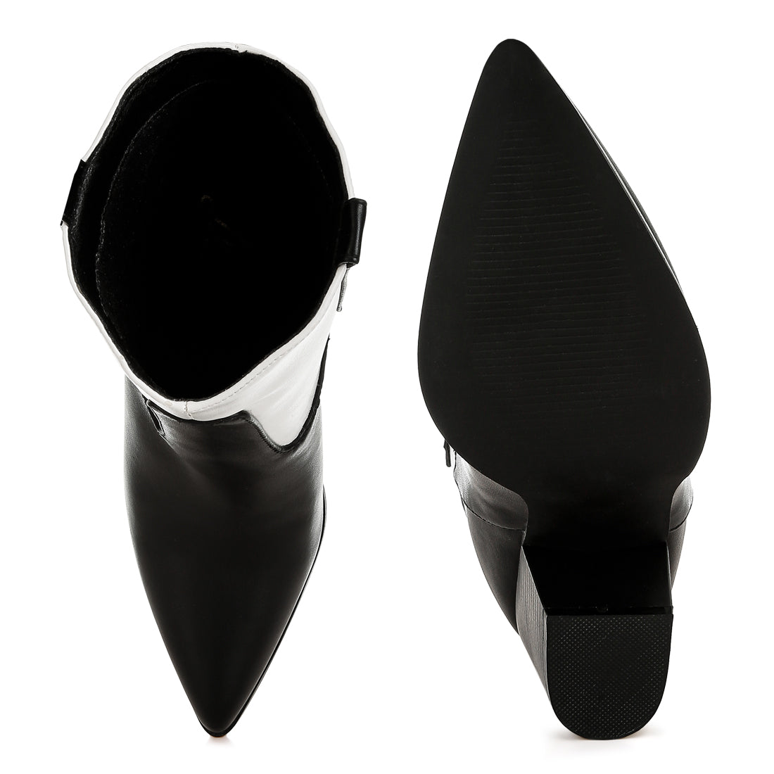 two tone cowboy boots#color_black