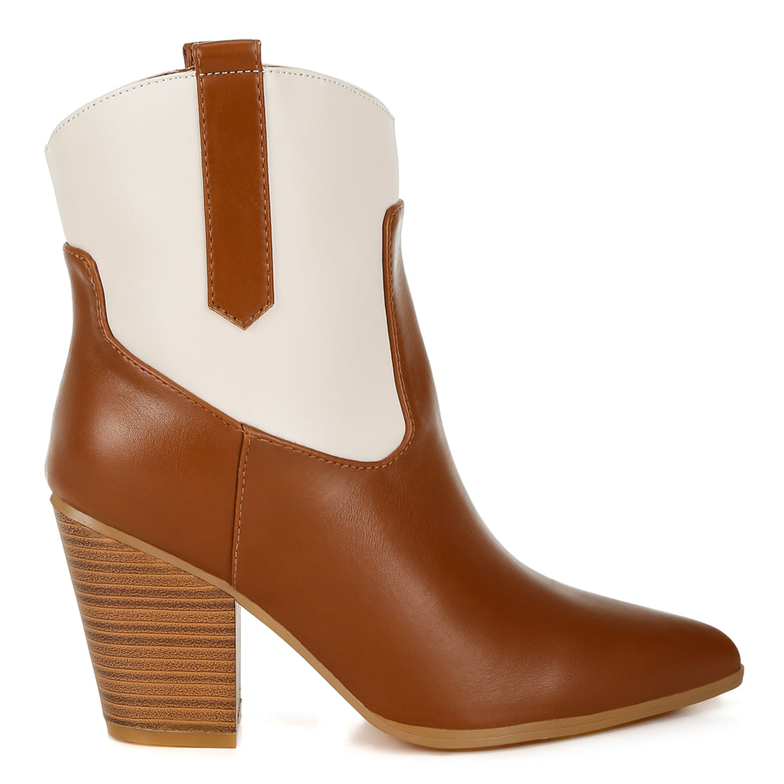 two tone cowboy boots#color_tan