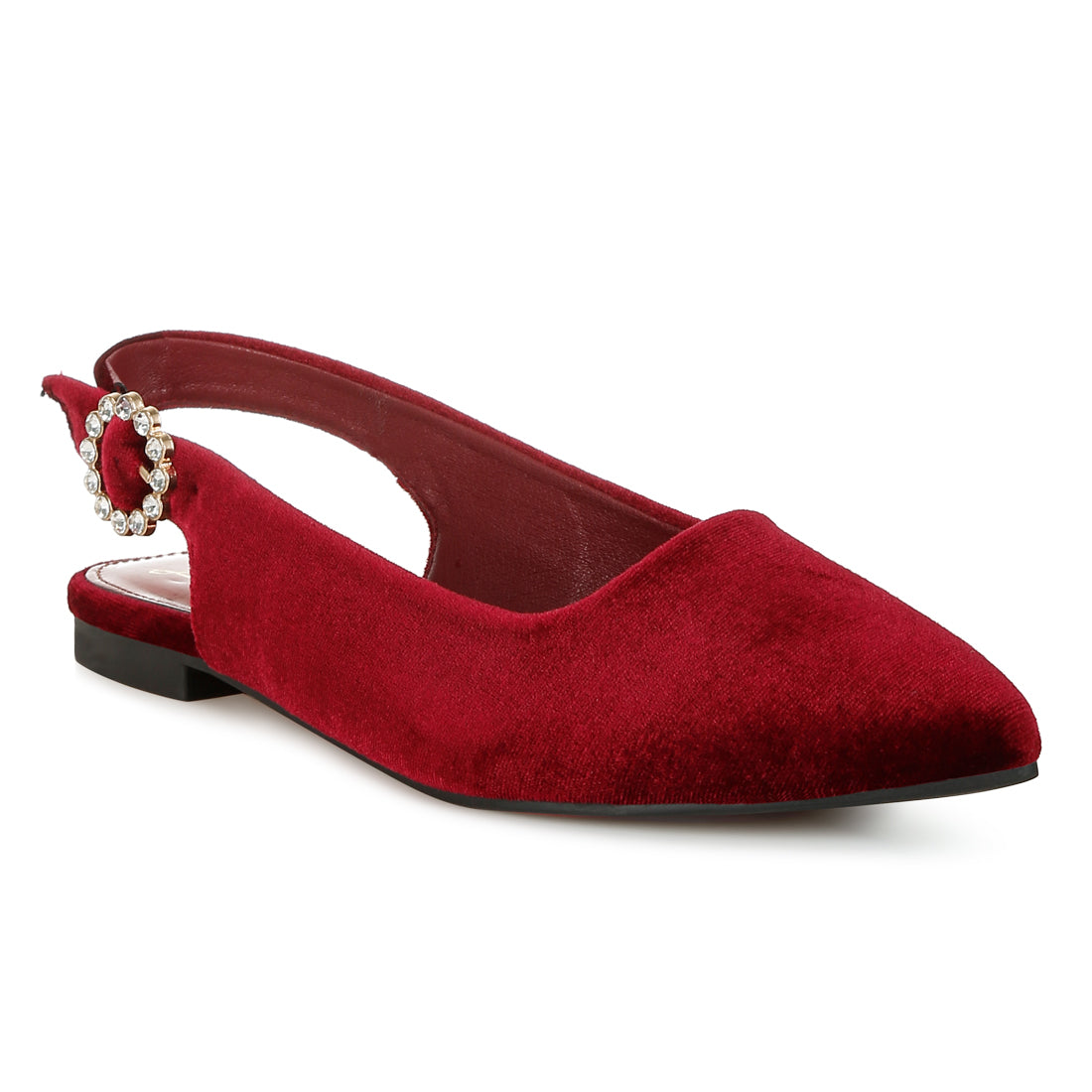 velvet slingback flat sandals#color_dark-red