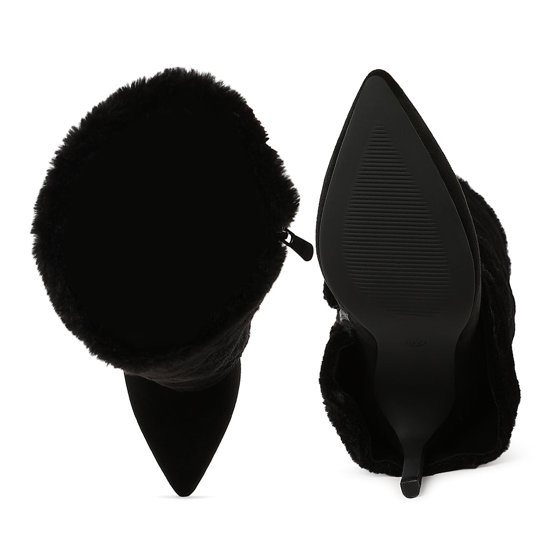 fold-over calf-high boots#color_black