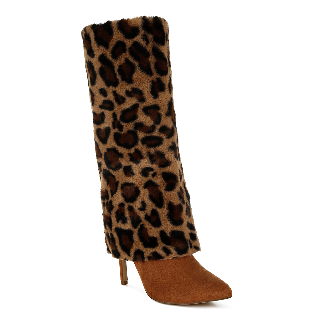 fold-over calf-high boots#color_leopard