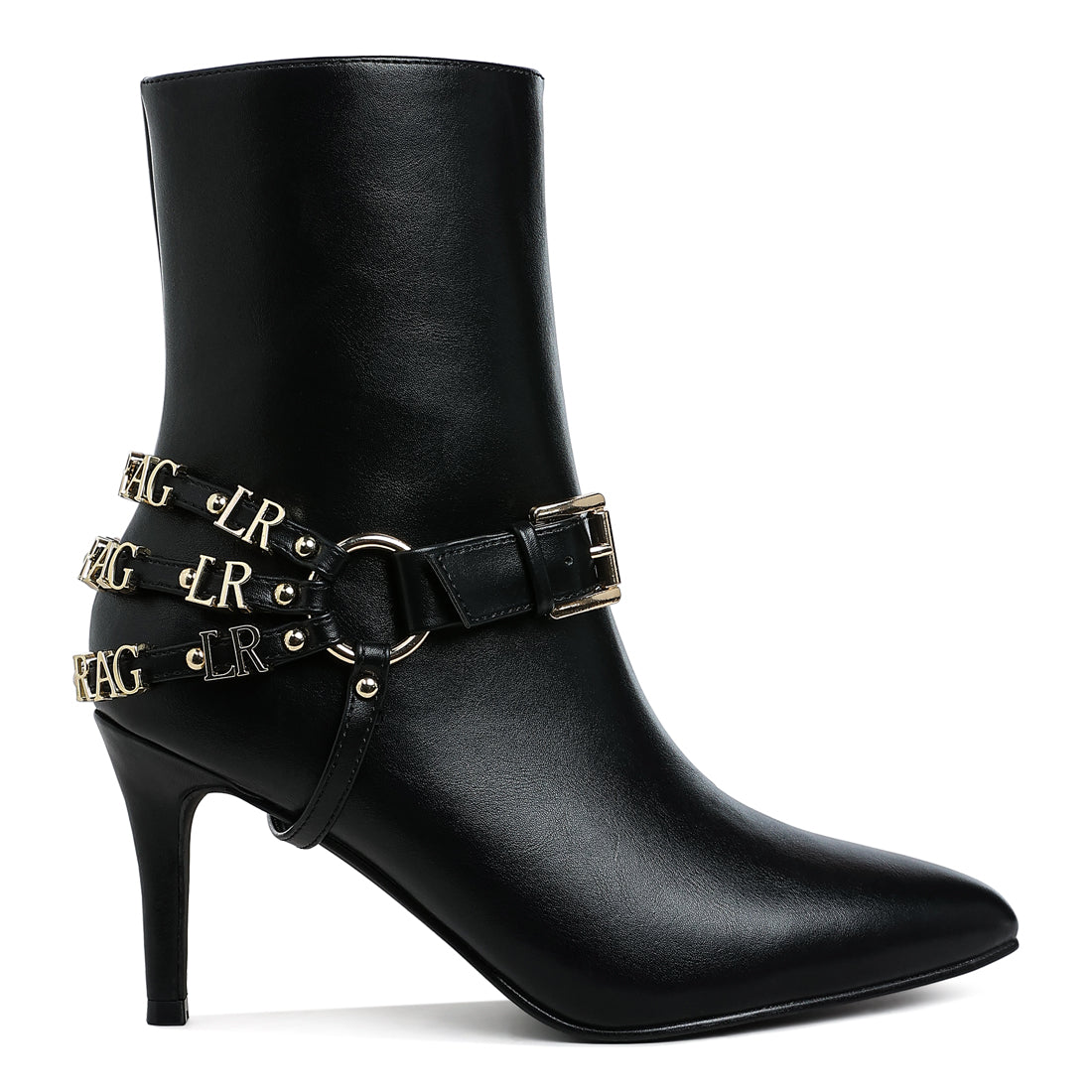 harness detail stiletto boots#color_black