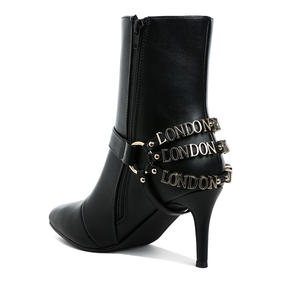 harness detail stiletto boots#color_black