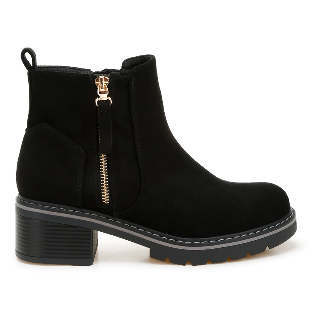 microfiber zipper boots#color_black