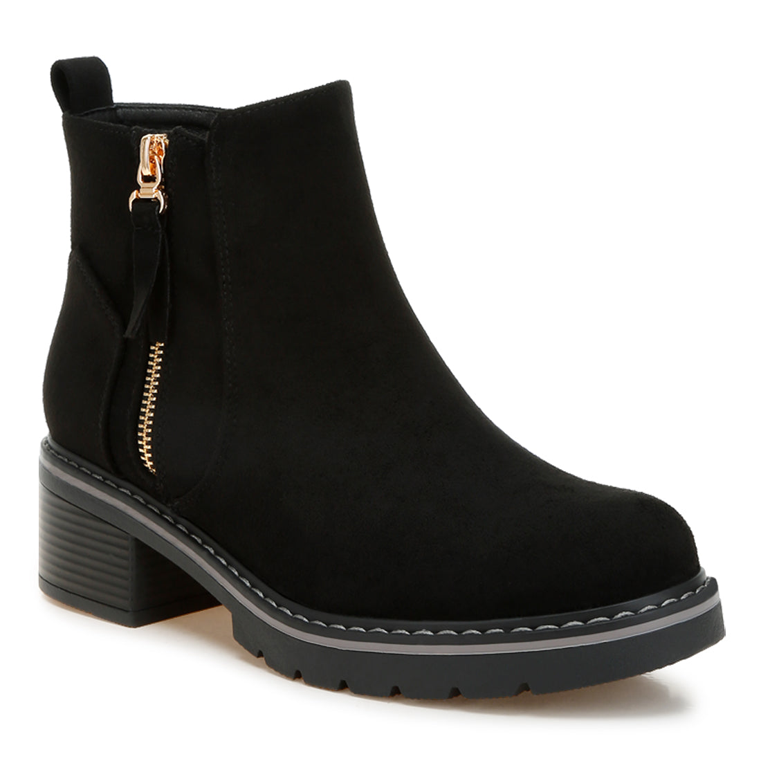 microfiber zipper boots#color_black