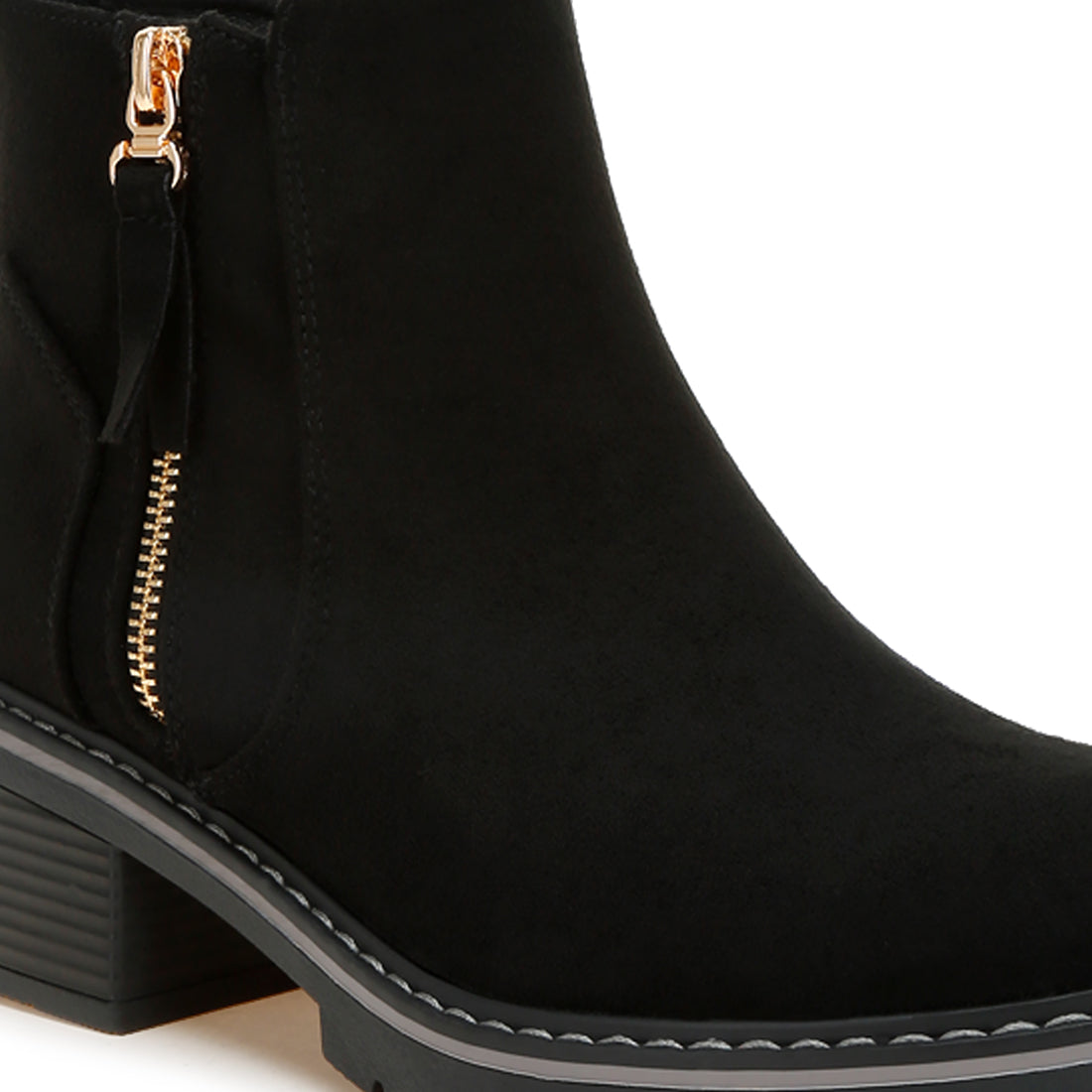 microfiber zipper boots#color_black