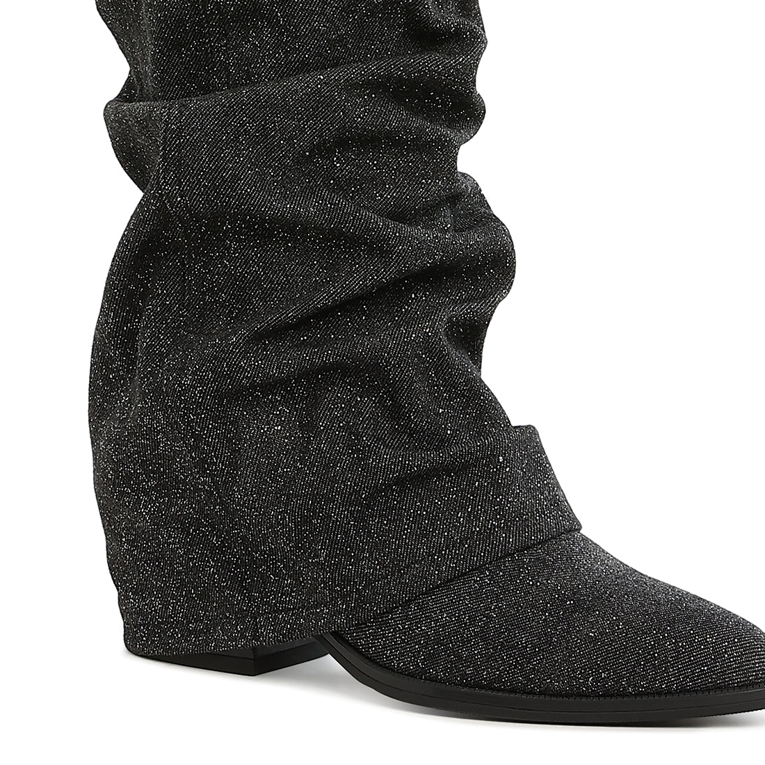 studded harness detail boots
fold-over slouchy denim boot#color_black